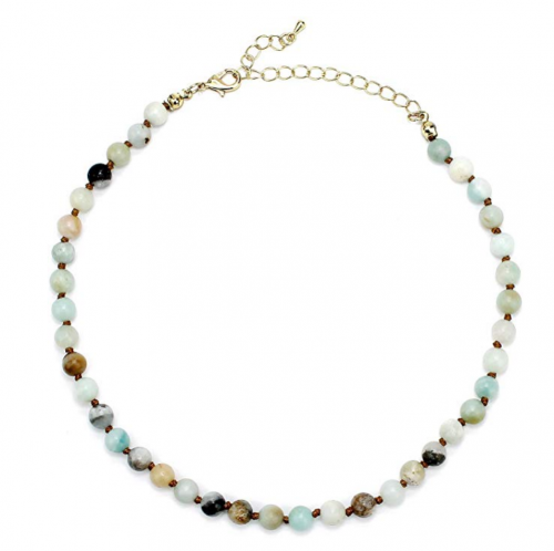 POMINA Semi Precious Stone Beaded Short Necklace