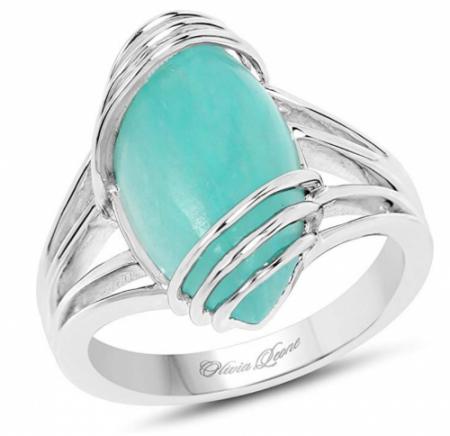 Huang and Co. Amazonite .925 Sterling Silver Ring