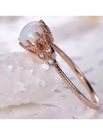  T-Jewelry Moonstone Engagement Ring