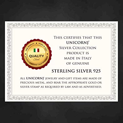 UNICORNJ Sterling Silver Bracelet Certificate