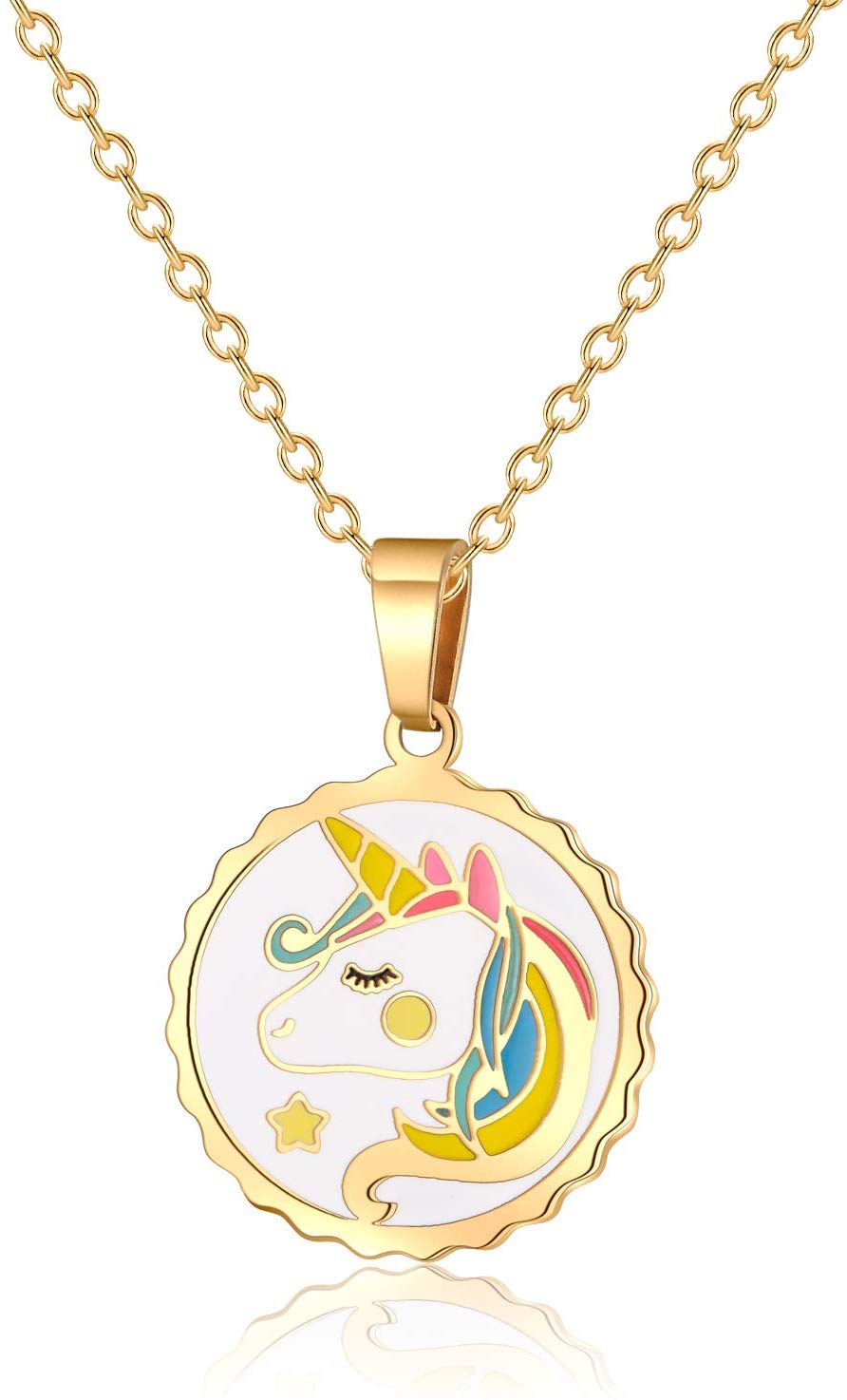 Colorful unicorn pendant