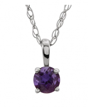 Black Bow Jewelry Co. Amethyst Necklace in 14k White Gold