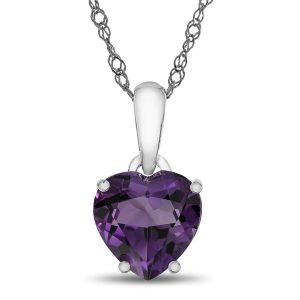 Finejewelers Heart-Shaped Center Stone Pendant