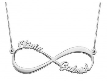 Ouslier Personalized Infinity Name Necklace