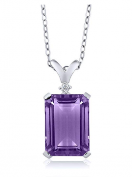 Gem Stone King Purple Amethyst Necklace