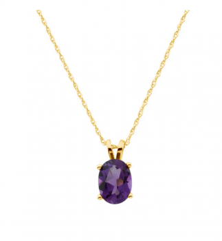 9. The Black Bow Jewelry Co. Oval Amethyst Necklace