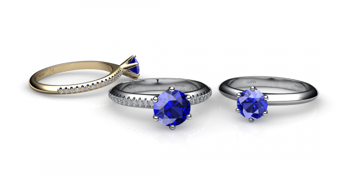 Diamond alternatives: blue sapphire stones