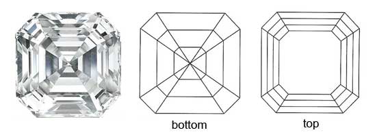 Asscher shape diamond