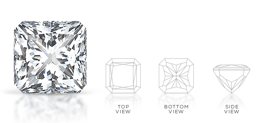 Radiant-shaped diamond