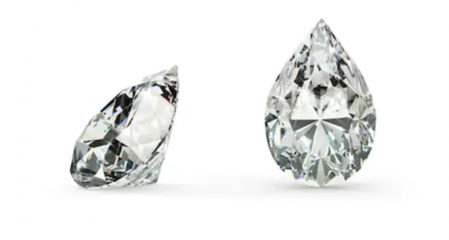 Pear-shaped diamond