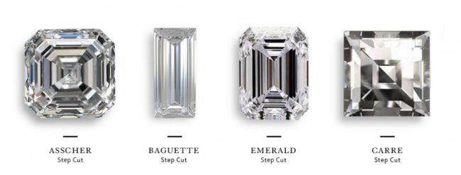 Step cut diamond