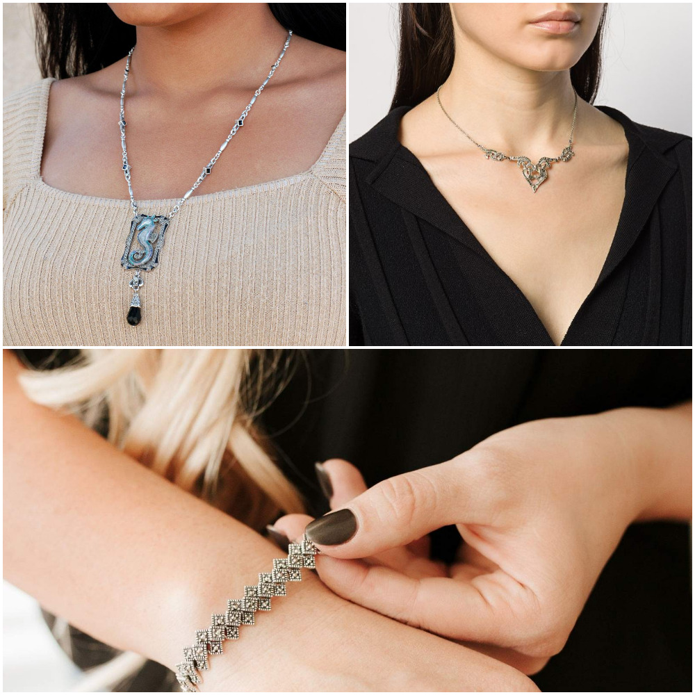 marcasite jewelry necklaces