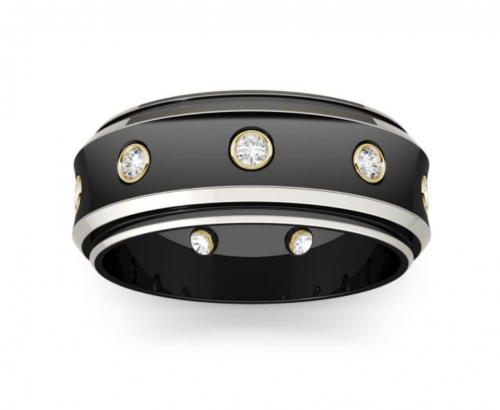 Charles & Colvard Moissanite Titanium Band