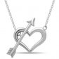  Heart and Arrow Lariat Necklace