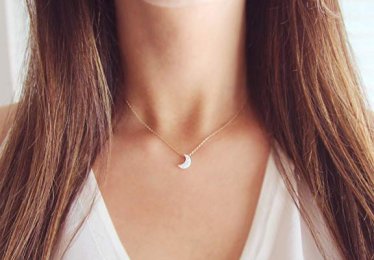Unique Moon Necklaces in Silver, Gold, Or Rose Gold