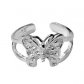  925 Designs Sterling Silver Butterfly Toe Ring