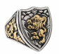  Zovivi Silver Gothic Lion Shield Ring