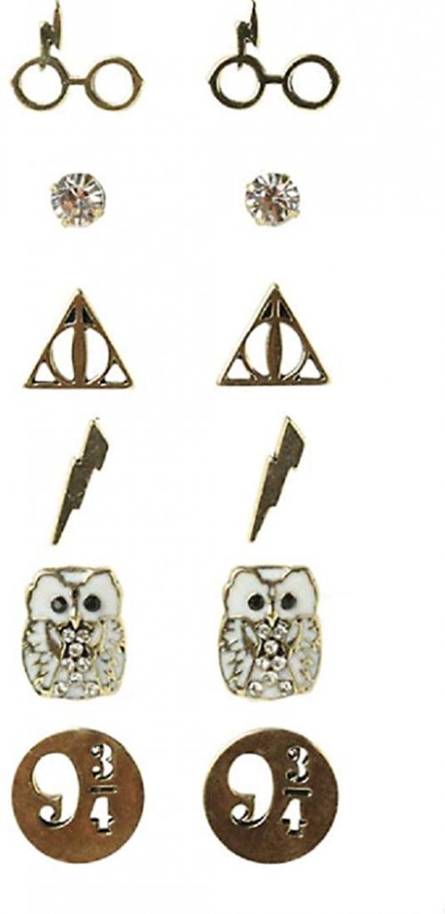 Harry Potter Earrings 6 Pair Set