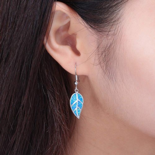 CiNily Opal Leaf Dangle Earrings collection