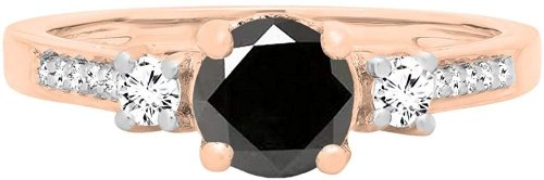 Dazzlingrock Collection Rose Gold Ring Side