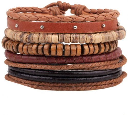 Diamondo Woven Leather Hemp Rope Bracelet