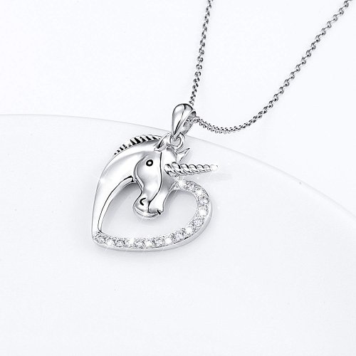 Silver unicorn neckalce