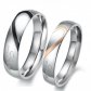 Jeulia Heart Titanium Steel Couple Rings 