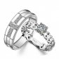 Jeulia Sterling Silver Couple Rings 