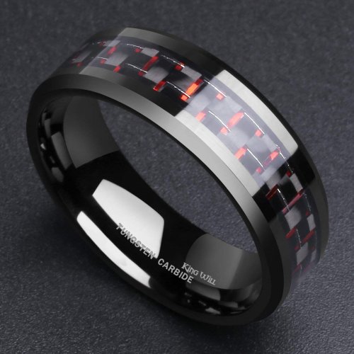 King Will Gentleman 8mm Black Tungsten Carbide Ring Collection