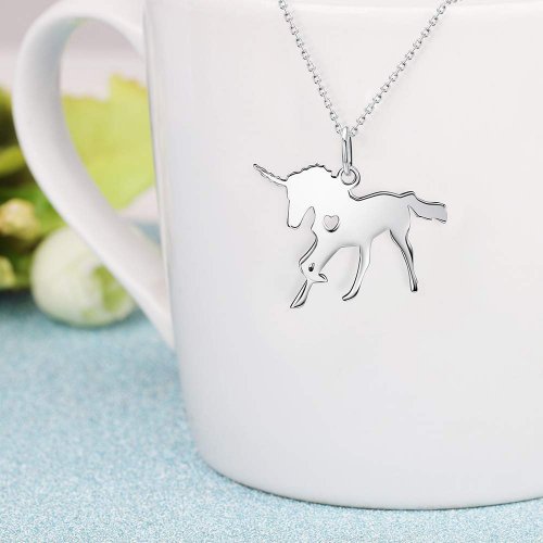 Silver unicorn pendant