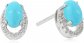  Pinctore Natural Turquoise & White Sapphire Studs