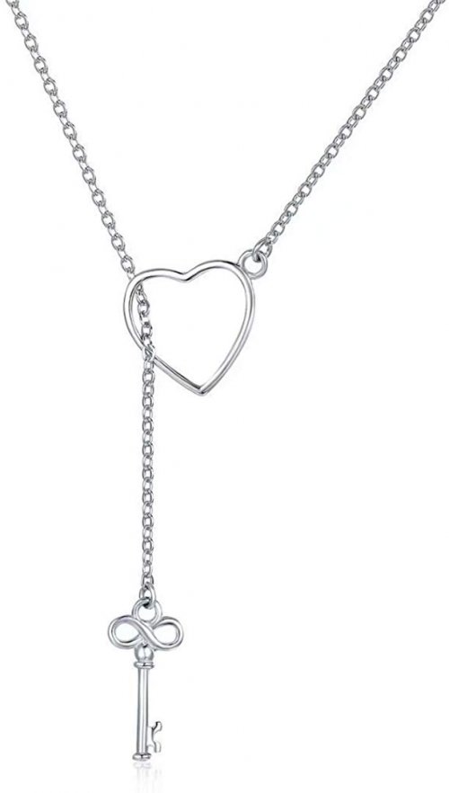 Presentski 925 Sterling Silver Y Lariat Necklace