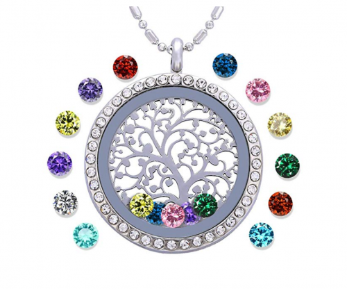 Family Tree of Life Floating Living Memory Locket 