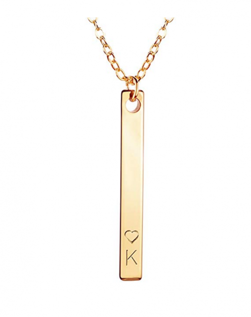 MignonandMignon Vertical Gold Bar Necklace