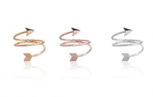Multilayer Arrow Opening Adjustable Wire Rings for Women and Girls