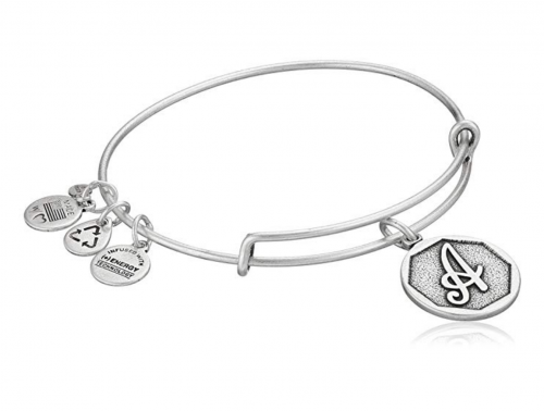 Alex and Ani Initial Expandable Wire Bangle Bracelet