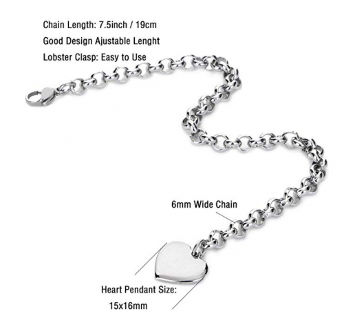 Initial Charm Bracelet size