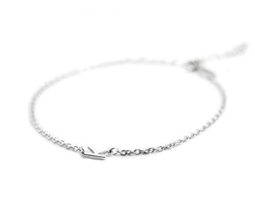 Deidreamers Sterling Silver Mini Initial Bracelet 