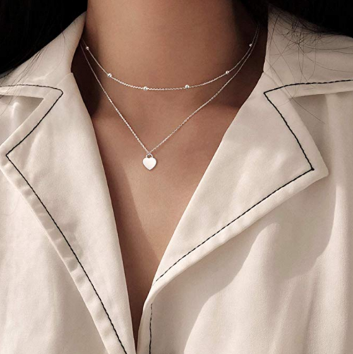 Heart layered necklace