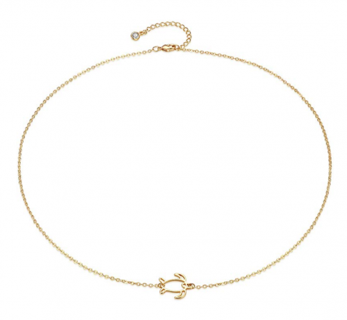 Mevecco Gold Dainty Circle Necklace