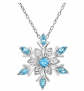  Amanda Rose Collection Snowflake Pendant-Necklace