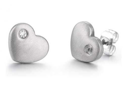 TGNEL Titanium Small Heart Earrings