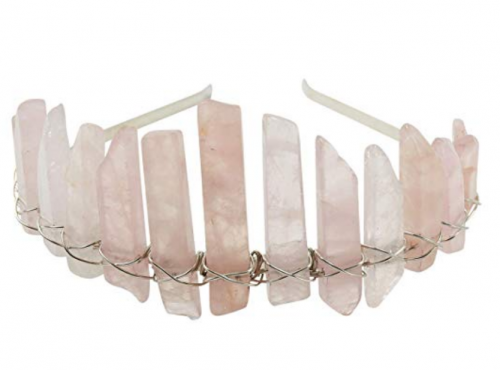 KOGOGO Quartz Crystal Mermaid Tiara Crown