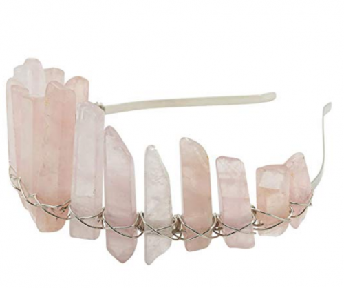 rose quartz tiara crown