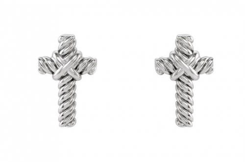 The Black Bow Jewelry Co. Rope Cross Post Earrings