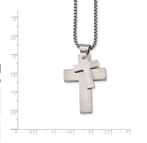 The Black Bow Jewelry Co Cross Necklace Size