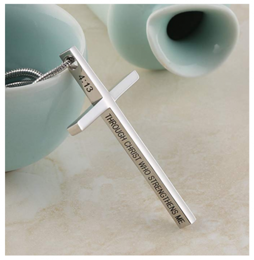 Philippians 4:13 Cross Pendant