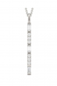Charles & Colvard Forever One 0.44CTW Baguette Colorless Moissanite Bar Necklace