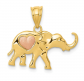 Black Bow Jewelry Co. 4k Two Tone Gold Elephant Pendant