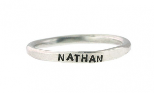 dainty name ring